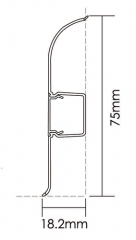 Rodapé de PVC P75-A