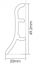 Rodapé de PVC F50-A
