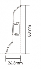 Rodapé de PVC P88-B