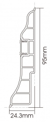 Rodapé de PVC P95-A-AL