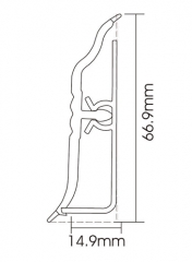 Rodapé de PVC F75-B