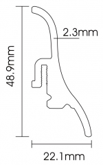 Rodapé de PVC F50-B