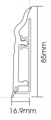 Rodapé de PVC F90-B
