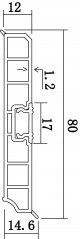 Rodapé de PVC P80-A