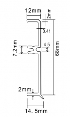 Rodapé de PVC P68-A