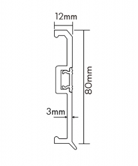 Rodapé de PVC F80-G