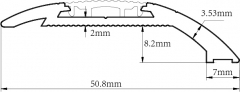 Fivela de piso de impressão de um lado em PVC YP52-8