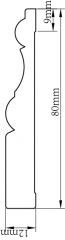 Linha de cobertura de porta de espuma de PVC/linha de rodapé/linha de cintura U-DJ80