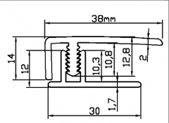 Fivela de piso de PVC BP32-12
