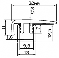 Fivela de piso de PVC de alta qualidade CF32-12