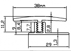 PVC地板扣条BP42-8