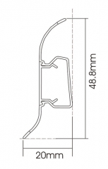 Rodapé de PVC P50-C