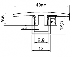 高档PVC地板扣条CT42-12