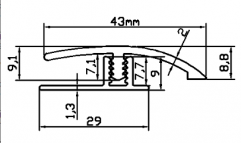 Fivela de piso de PVC de alta qualidade CP44-8