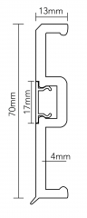 Rodapé de PVC F70-B