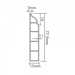 Rodapé de PVC P80-A